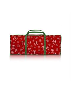 Santa's Helper Printed Christmas Paper Storage Bag With 5 Rolls and Scissors Set