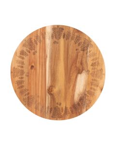 Bread and Butter 18 Inch Wooden Lazy Susan Tray - Trees