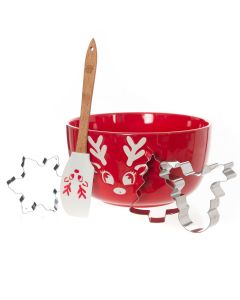 Bread and Butter Electroplate Icy Reindeer Mini Mix Bowl Set