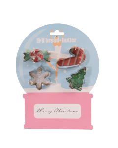 Bread and Butter Cookie Cutter - Snowglobe, Card, Tree, Candy Cane - 4 Pack