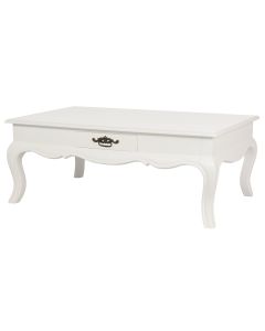 French Provincial 2 Drawer Coffee Table - White