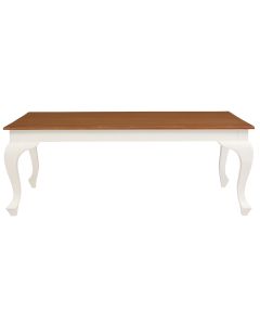 Queen Anne Coffee Table 120 x 70 cm - White Caramel