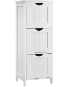 VASAGLE Floor Cabinet with 3 Drawers White