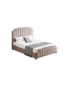 Santosa Champagne Velvet Bed - King