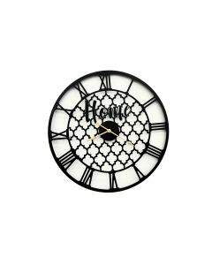 Quatrefoil 80cm Wall Clock -Black