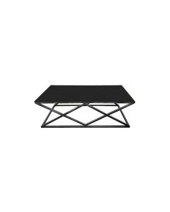 Alsea Coffee Table Black Base - Black Glass