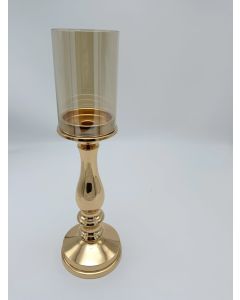 Pillar Gold Candle Holder - set of 2