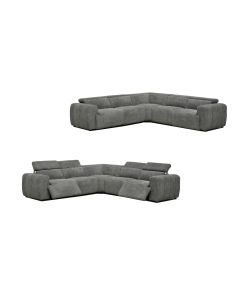 Cleo Boucle Electric Modular Lounge - Light Grey