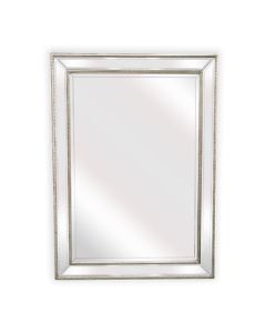 Silver Beaded Framed Mirror - Rectangle 80cm x 110cm