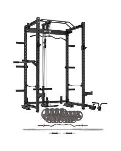 CORTEX PR4 Folding Power Rack with 90kg Standard Tri-Grip Weight and Bar Set