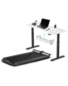 WalkingPad MC21 with Dual Motor Automatic Standing Desk 150cm in White and Cable Management