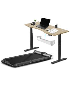 WalkingPad MC21 with Dual Motor Automatic Standing Desk 150cm in Oak and Cable Management