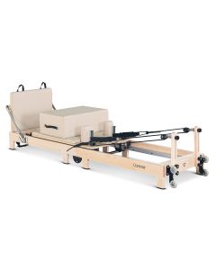 Lifespan Fitness Contour Folding Wooden Pilates Reformer Machine Set (Beige)