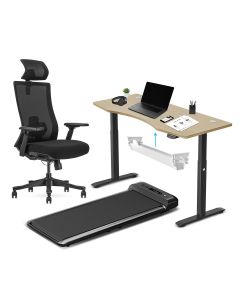 Lifespan Fitness WalkingPad M2 + ErgoDesk 1500mm Oak + Cable Management + DM9 Chair