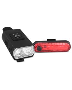 Progear LED Rechargeable Front and Rear Light Set