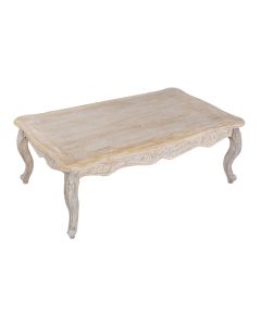 Coffee Table Oak Wood Plywood Veneer White Washed Finish