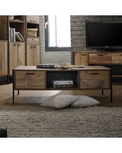 Coffee Table 2 Drawers Particle Board Storage in Oak Colour