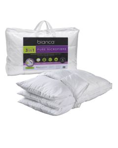 Bianca 1150g Relax Right Pure Microfiber 3 in 1 Adjustable Standard Pillow 49 x 72cm