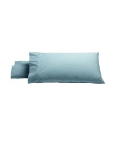 Bianca Pair of Heston Cotton Percale King Pillowcases Steel Blue