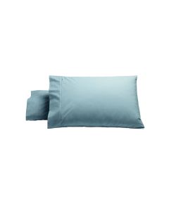 Bianca Pair of Heston Cotton Percale Standard Pillowcases Steel Blue