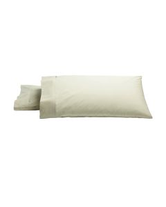 Bianca Pair of Heston Cotton Percale King Pillowcases Stone