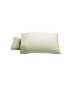 Bianca Pair of Heston Cotton Percale Standard Pillowcases Stone