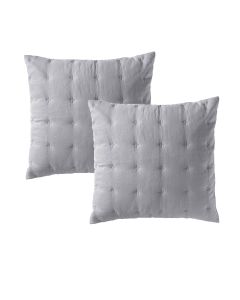 Bianca Pair of Langston Silver European Pillowcases