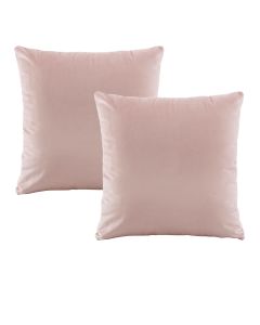 Bianca Pair of Vivid Coordinates Velvet Blush European Pillowcases 65 x 65 cm