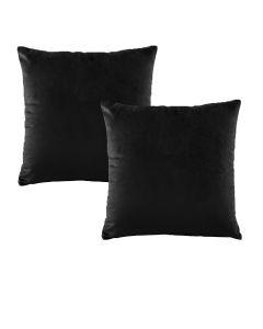 Bianca Pair of Vivid Coordinates European Pillowcases Black 65 x 65 cm