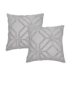 Bianca Pair of Willow Silver European Pillowcases