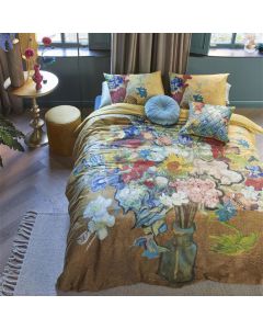 Bedding House Van Gogh Bouquet d'Anniversaire Gold Cotton Sateen Quilt Cover Set King