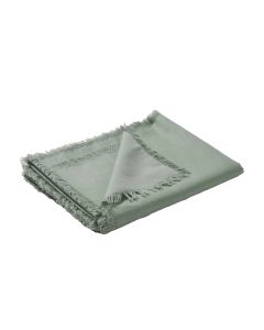 Vintage Design Homewares Gypsy Green Washed Linen Cotton Table Runner 35 x 180cm