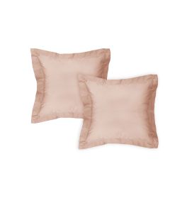 Algodon Pair of 300TC Cotton European Pillowcases Pink