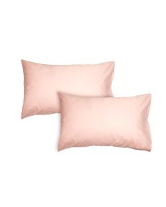 Algodon Pair of 300TC Cotton Standard Pillowcases Pink