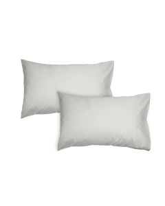 Algodon Pair of 300TC Cotton Standard Pillowcases Silver