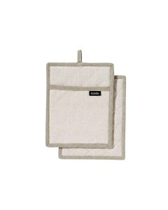 Ladelle Eco Recycled Natural Set of 2 Pot Holders 19 x 24 cm