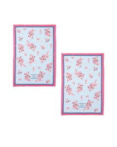 Ashdene Set of 2 Cherry Blossom Cotton Kitchen Tea Towels 50 x 70 cm