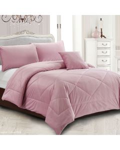 Georges Fine Linens Carrington Quilt / Comforter Set Pink King