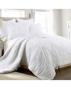 Jenny Mclean Bobby Ruffle White 3 Piece Coverlet Set Super King