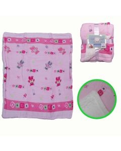 Elements Soft Coral Fleece Baby Blanket 80 x 100 cm -Pink