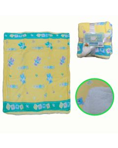 Elements Soft Coral Fleece Baby Blanket 80 x 100 cm - Yellow