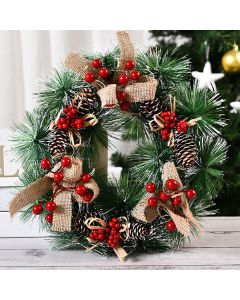 Christmas Wreath Door Garland Decoration Front Door Hanging Flowers Tree Decor(H1-3)