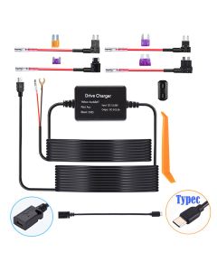 USB/Micro/Type-C Hardwire Kit for DashCam RearView Camera Reversing Recorder (Type-C)