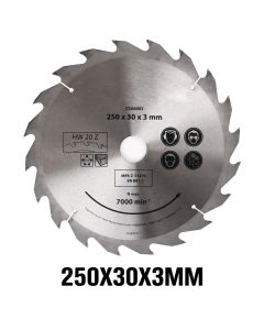 10X250MM Circular Saw Blade 20T Disc Saw Blade Wood Timber Cutting 30/20/16mm Bore