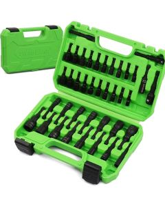 SWANLAKE SWANLAKE 39PCS Magnetic Hex Nut Driver Master Kit,1/4" Quick-Change Hex Shank, SAE & Metric Power Nuts Driver Drill Bit Tools Set,Cr-V Steel