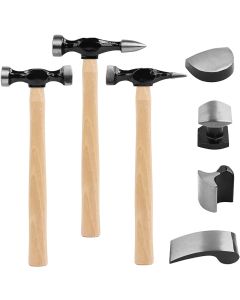 SWANLAKE GARDEN TOOLS 7 Piece Auto Body Repair Kit, Auto Body Tools, Auto Body Repair Tools with Carbon Steel Hammer Heads (SW-66076)