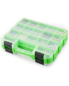 SWANLAKE Small Parts Organizer, 34-Compartments Double Side Storage Box with Removable Dividers, Tools Box Screw Organizer For Nuts, Bolts, Screws, Nails, Small Hardware