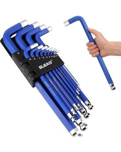 ELEAD Jumbo Hex Key Allen Wrench Set | 13-Piece Metric 2-19mm | Long Ball End Durable CR-V | Automotive | Mechanic | Furniture | Professional Grade Tools