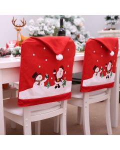 6-10x Christmas Santa Hat Chair Covers Table Cloth Dinner Home Décor Ornaments, 6PCS Chair Covers