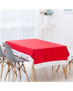 6-10x Christmas Santa Hat Chair Covers Table Cloth Dinner Home Décor Ornaments, Table Cloth (130x180 cm)